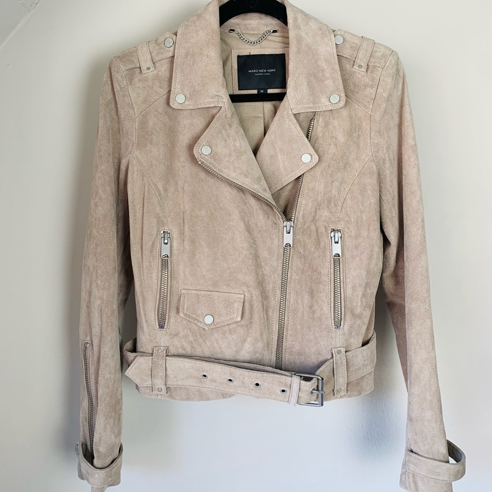 Marc by Marc Jacobs Suede Moto Jacket